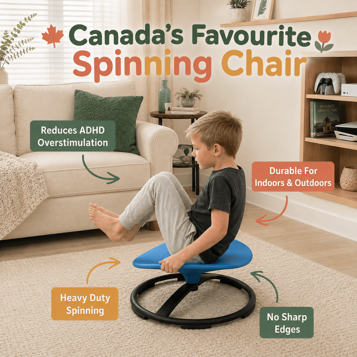 Sensova™ Sensory Spinning Chair